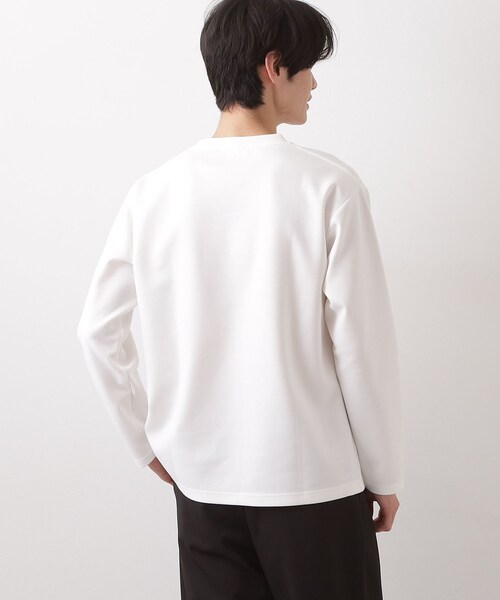 THE SHOP TK (ザ ショップ ティーケー )の「【首元にさりげないアクセント】ステッチダンボールプルオーバー(Tシャツ/カットソー・メンズ・ベビーピンク/オフホワイト/ブラック・02/03/04)」の17枚目の写真