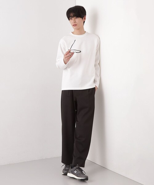 THE SHOP TK (ザ ショップ ティーケー )の「【首元にさりげないアクセント】ステッチダンボールプルオーバー(Tシャツ/カットソー・メンズ・ベビーピンク/オフホワイト/ブラック・02/03/04)」の18枚目の写真