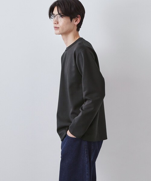 THE SHOP TK (ザ ショップ ティーケー )の「【首元にさりげないアクセント】ステッチダンボールプルオーバー(Tシャツ/カットソー・メンズ・ベビーピンク/オフホワイト/ブラック・02/03/04)」の20枚目の写真
