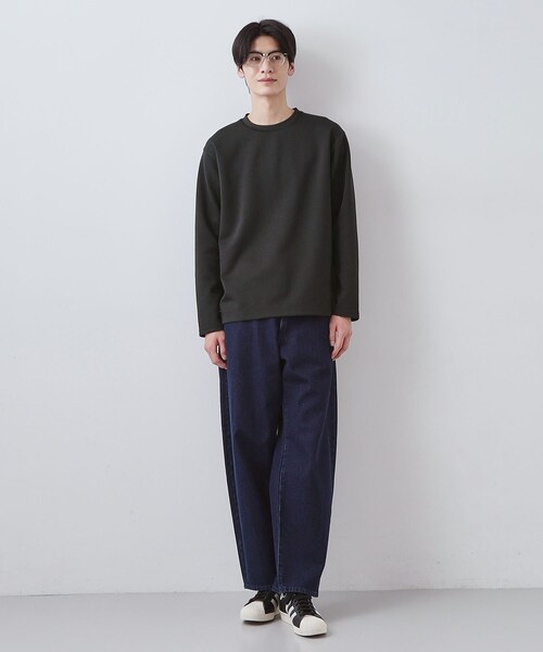 THE SHOP TK (ザ ショップ ティーケー )の「【首元にさりげないアクセント】ステッチダンボールプルオーバー(Tシャツ/カットソー・メンズ・ベビーピンク/オフホワイト/ブラック・02/03/04)」の10枚目の写真