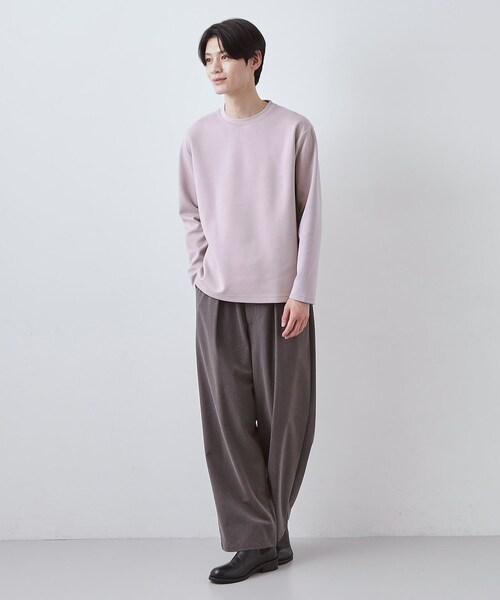 THE SHOP TK (ザ ショップ ティーケー )の「【首元にさりげないアクセント】ステッチダンボールプルオーバー(Tシャツ/カットソー・メンズ・ベビーピンク/オフホワイト/ブラック・02/03/04)」の14枚目の写真