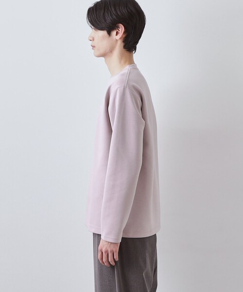 THE SHOP TK (ザ ショップ ティーケー )の「【首元にさりげないアクセント】ステッチダンボールプルオーバー(Tシャツ/カットソー・メンズ・ベビーピンク/オフホワイト/ブラック・02/03/04)」の5枚目の写真