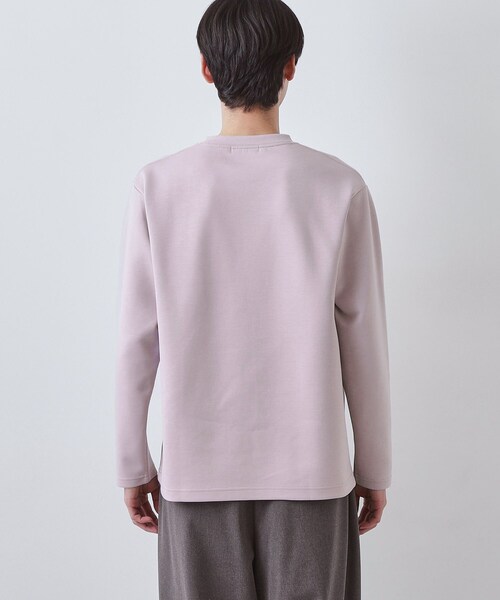 THE SHOP TK (ザ ショップ ティーケー )の「【首元にさりげないアクセント】ステッチダンボールプルオーバー(Tシャツ/カットソー・メンズ・ベビーピンク/オフホワイト/ブラック・02/03/04)」の6枚目の写真