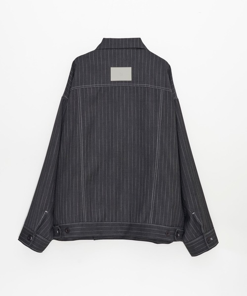 Nora Lily(ノラリリー)の「【Nora Lily】Pin Stripe Easy Double Jacket(テーラードジャケット・メンズ・インディゴブルー/ブラック・FREE)」の14枚目の写真