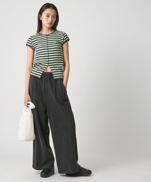 CITEN（シテン）の「＜CITEN＞ヴィンテージライクスウェットロゴパンツ（スウェットパンツ・レディース・ブラック/ライトブルー・S/M）」の11枚目の写真