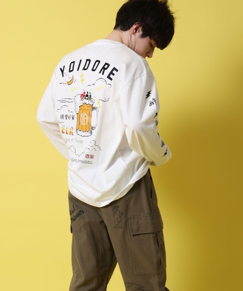 JACKROSE（ジャックローズ）の「YOIDORE KAMINARISAMA ﾛﾝ TEE（Tシャツ/カットソー・メンズ・ブラック/ホワイト・M/XL/L）」の9枚目の写真