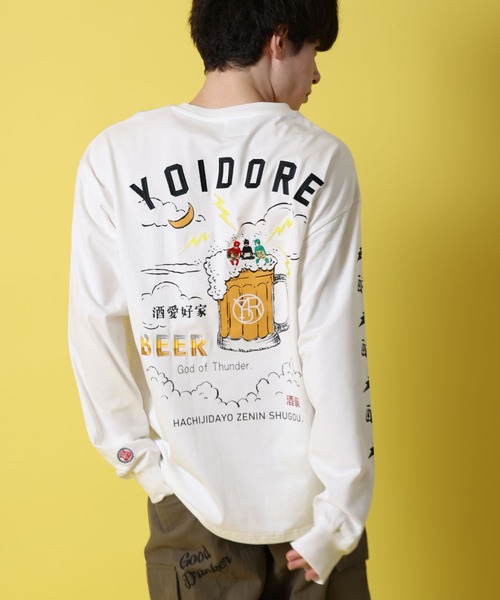 JACKROSE（ジャックローズ）の「YOIDORE KAMINARISAMA ﾛﾝ TEE（Tシャツ/カットソー・メンズ・ブラック/ホワイト・M/XL/L）」の7枚目の写真