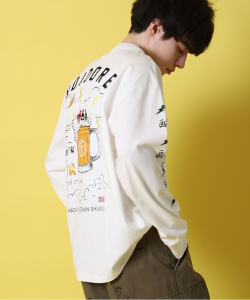 JACKROSE（ジャックローズ）の「YOIDORE KAMINARISAMA ﾛﾝ TEE（Tシャツ/カットソー・メンズ・ブラック/ホワイト・M/XL/L）」の6枚目の写真