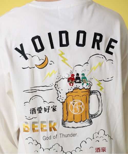JACKROSE（ジャックローズ）の「YOIDORE KAMINARISAMA ﾛﾝ TEE（Tシャツ/カットソー・メンズ・ブラック/ホワイト・M/XL/L）」の16枚目の写真