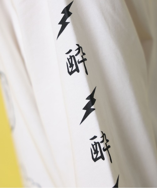 JACKROSE（ジャックローズ）の「YOIDORE KAMINARISAMA ﾛﾝ TEE（Tシャツ/カットソー・メンズ・ブラック/ホワイト・M/XL/L）」の15枚目の写真