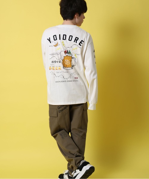 JACKROSE（ジャックローズ）の「YOIDORE KAMINARISAMA ﾛﾝ TEE（Tシャツ/カットソー・メンズ・ブラック/ホワイト・M/XL/L）」の13枚目の写真