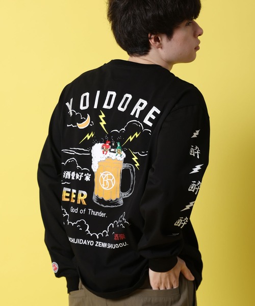 JACKROSE（ジャックローズ）の「YOIDORE KAMINARISAMA ﾛﾝ TEE（Tシャツ/カットソー・メンズ・ブラック/ホワイト・M/XL/L）」の20枚目の写真