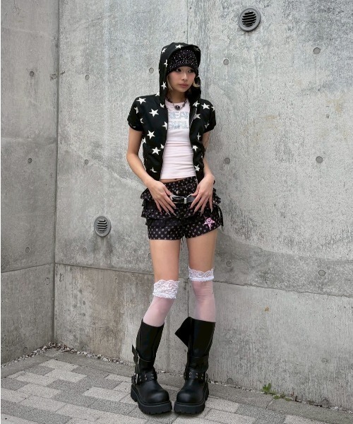 Never mind the XU(ネバーマインドザエックスユー)の「【Never mind the XU】studs belt / 【ネバーマインド ザ エックスユー】スタッズベルト(ベルト・メンズ・ブラック/アイボリー・ONE SIZE)」の7枚目の写真
