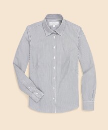 ストレッチコットン　ドビー　ストライプシャツ　Fitted Fit