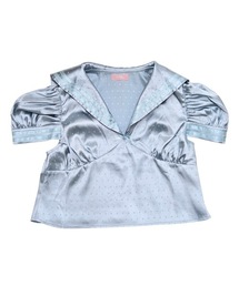 lilLilly | サテンドットセーラーブラウス(シャツ/ブラウス)