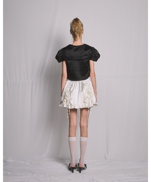 lilLilly（リルリリー）の「サテンドットセーラーブラウス（シャツ/ブラウス・レディース・ブラック/ホワイト/ブルー・FREE）」の8枚目の写真