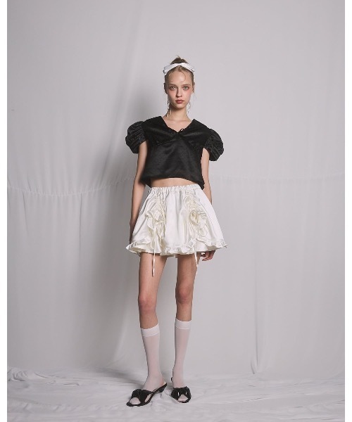 lilLilly（リルリリー）の「サテンドットセーラーブラウス（シャツ/ブラウス・レディース・ブラック/ホワイト/ブルー・FREE）」の10枚目の写真