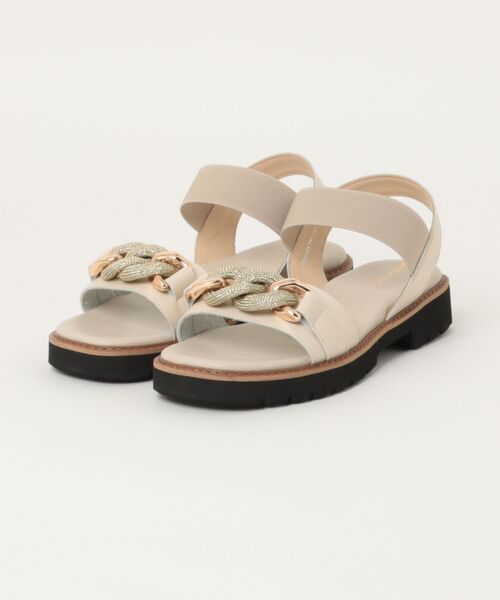 Bridget Birkin（ブリジットバーキン）の「【Bridget Birkin】キラキラチェーンアクセントサンダル(562124)（サンダル・レディース・ブラック/アイボリー/シルバー・M/L/S）」の14枚目の写真