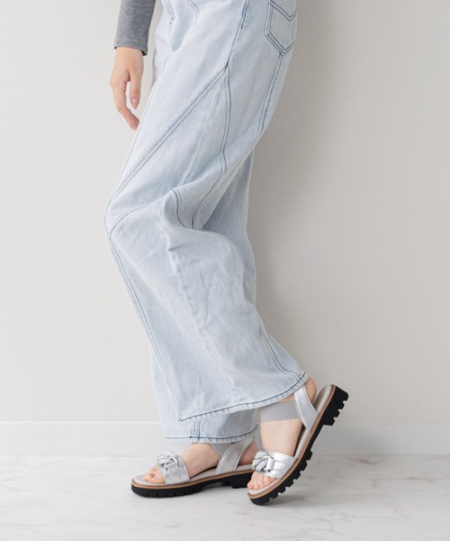 Bridget Birkin（ブリジットバーキン）の「【Bridget Birkin】キラキラチェーンアクセントサンダル(562124)（サンダル・レディース・ブラック/アイボリー/シルバー・M/L/S）」の8枚目の写真