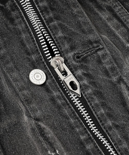 MASU(エムエーエスユー)の「MB ZIP-UP DENIM JAKCET VINTAGE(デニムジャケット・メンズ・インディゴブルー/ブラック・48/46)」の4枚目の写真