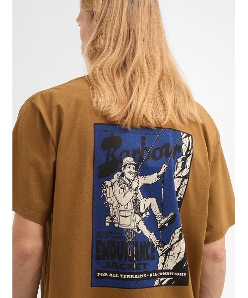Barbour(バブアー)の「TerrainオーバーサイズグラフィックTシャツ(Tシャツ/カットソー・メンズ・ベージュ/ブラウン・MEDIUM/SMALL/X-SMALL)」の11枚目の写真