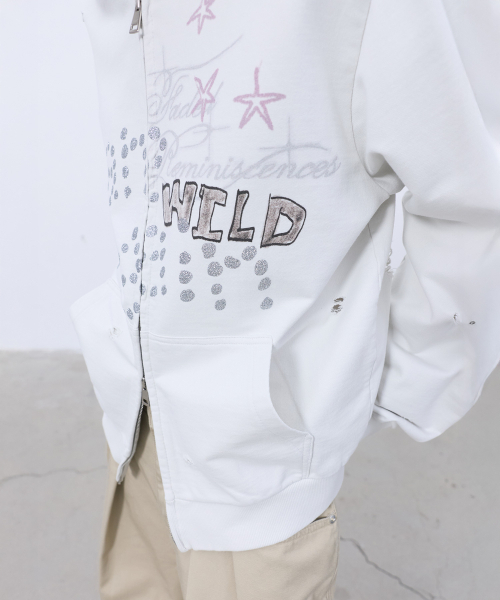 LCDC TM(エルシーディーシーティーエム)の「PRINTED HOOD ZIP-UP (LIGHT BEIGE)(パーカー・レディース・その他・OS)」の6枚目の写真
