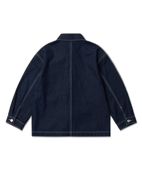 MUSINSA STANDARD KIDS（ムシンサスタンダードキッズ）の「オーバーサイズデニムワークジャケット [ディープインディゴ]（ブルゾン・レディース・その他・100/110/120/130/140）」の3枚目の写真