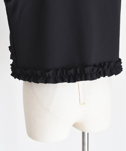 Eimee Law（エイミーロウ）の「フリルトリミングボンディングベスト（ベスト・レディース・ネイビー/ブラック・FREE）」の20枚目の写真