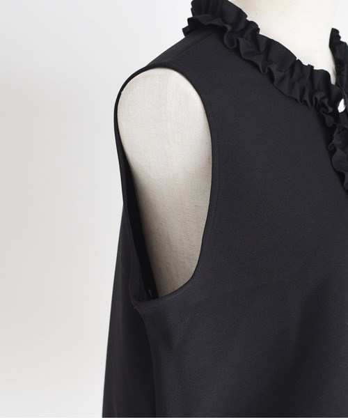 Eimee Law（エイミーロウ）の「フリルトリミングボンディングベスト（ベスト・レディース・ネイビー/ブラック・FREE）」の21枚目の写真
