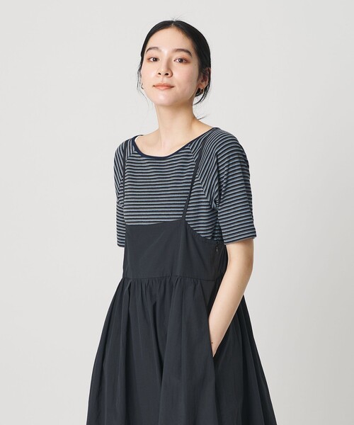 BEAUTY&YOUTH UNITED ARROWS(ビューティーアンドユースユナイテッドアローズ)の「コットン パイルボーダー 5分袖カットソー(Tシャツ/カットソー・レディース・クリーム/ライトブルー/ダークグレー・FREE)」の11枚目の写真