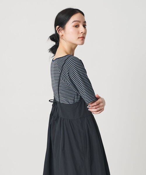 BEAUTY&YOUTH UNITED ARROWS(ビューティーアンドユースユナイテッドアローズ)の「コットン パイルボーダー 5分袖カットソー(Tシャツ/カットソー・レディース・クリーム/ライトブルー/ダークグレー・FREE)」の12枚目の写真