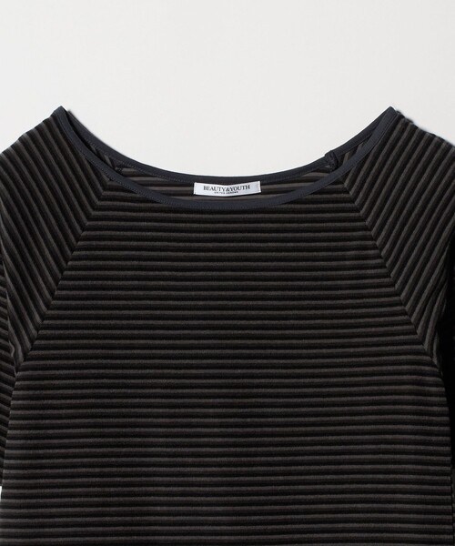 BEAUTY&YOUTH UNITED ARROWS(ビューティーアンドユースユナイテッドアローズ)の「コットン パイルボーダー 5分袖カットソー(Tシャツ/カットソー・レディース・クリーム/ライトブルー/ダークグレー・FREE)」の20枚目の写真