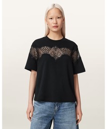 ALLSAINTS（オールセインツ）の「LISA LACE AMELIE T-SHIRT| LISA レース アメリー Tシャツ（Tシャツ/カットソー）」