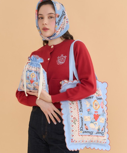 Cath Kidston（キャスキッドソン）の「スカラップトートバッグ Dreamer（トートバッグ・レディース・ブルー・FREE）」の2枚目の写真