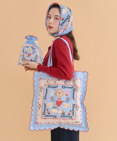 Cath Kidston（キャスキッドソン）の「スカラップトートバッグ Dreamer（トートバッグ・レディース・ブルー・FREE）」の3枚目の写真