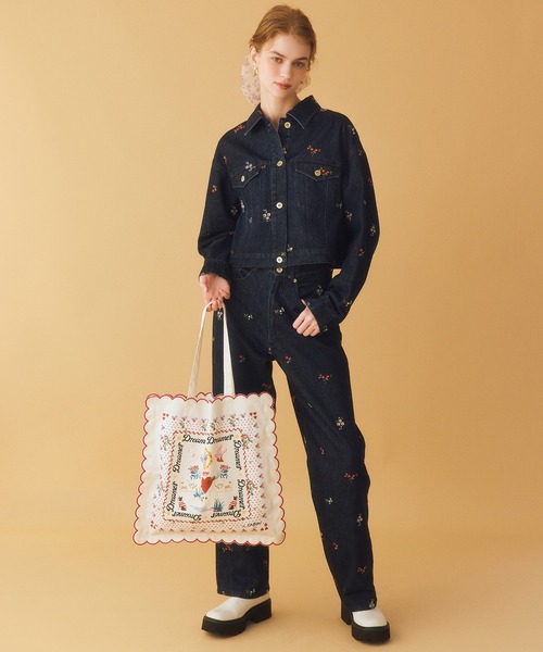 Cath Kidston(キャスキッドソン)の「スカラップトートバッグ Dreamer(トートバッグ・レディース・ブルー/ブラウン/アイボリー・FREE)」の14枚目の写真