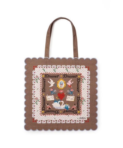 Cath Kidston(キャスキッドソン)の「スカラップトートバッグ Dreamer(トートバッグ・レディース・ブルー/ブラウン/アイボリー・FREE)」の12枚目の写真