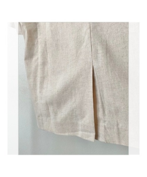 KALENO(カレノ)の「half sleeve linen jk(テーラードジャケット・レディース・ブルー/ベージュ・FREE)」の5枚目の写真