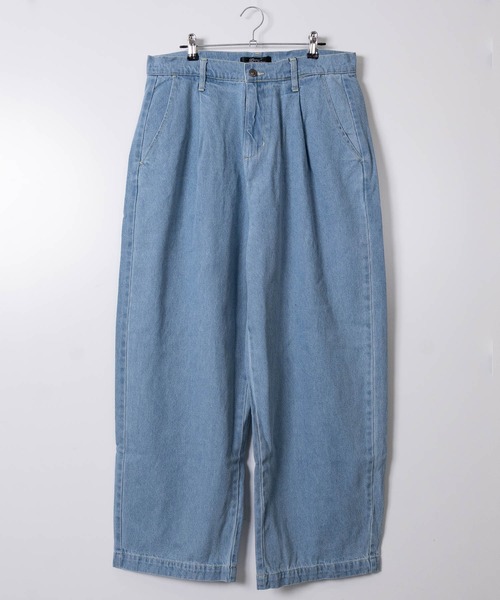 JOHN'S CLOSET（ジョンズクローゼット）の「【50】ワイドストレート デニムパンツ（デニムパンツ・メンズ・ブルー系その他/キナリ/ワンウォッシュ/ブラック系その他/ブルー系その他2/ライトブルー・LARGE/MEDIUM）」の3枚目の写真