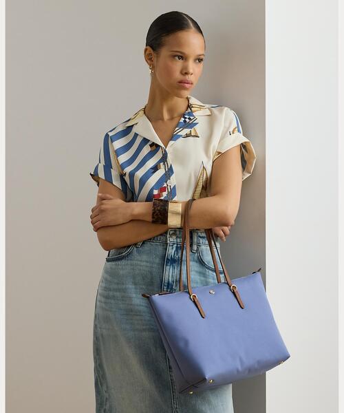 LAUREN RALPH LAUREN(ローレン ラルフ ローレン)の「オックスフォード ミディアム Keaton トート(トートバッグ・レディース・ブルー・ONE)」の10枚目の写真