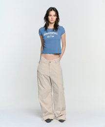 SUNBURNPROJECT（サンバーンプロジェクト）の「BUTTON TAB COTTON PANTS, LIGHT BEIGE（その他パンツ）」