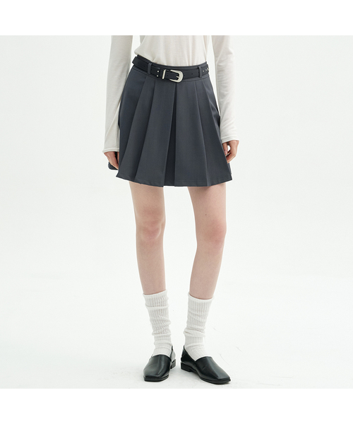 MICANE(ミケーネ)の「エルヤプリーツミニスカート(スカート・レディース・ブラック/チャコール・LARGE/MEDIUM/X-LARGE/SMALL/X-SMALL/XX-LARGE)」の2枚目の写真