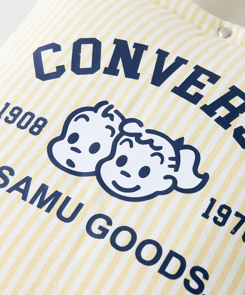 CONVERSE（コンバース）の「【CONVERSE/コンバース】CONVERSE×OSAMUGOODS ストライプ パフィングトートバッグ（トートバッグ・レディース・サックスブルー/イエロー/グリーン/ピンク・FREE）」の5枚目の写真