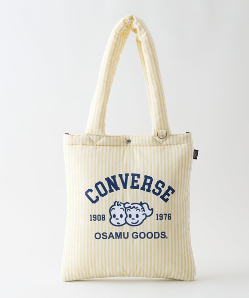 CONVERSE（コンバース）の「【CONVERSE/コンバース】CONVERSE×OSAMUGOODS ストライプ パフィングトートバッグ（トートバッグ・レディース・サックスブルー/イエロー/グリーン/ピンク・FREE）」の6枚目の写真
