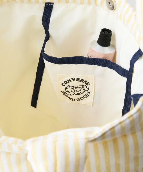 CONVERSE（コンバース）の「【CONVERSE/コンバース】CONVERSE×OSAMUGOODS ストライプ パフィングトートバッグ（トートバッグ・レディース・サックスブルー/イエロー/グリーン/ピンク・FREE）」の13枚目の写真