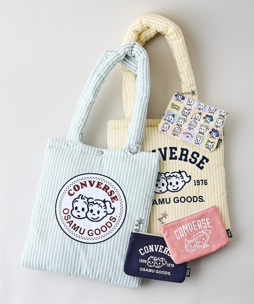CONVERSE（コンバース）の「【CONVERSE/コンバース】CONVERSE×OSAMUGOODS ストライプ パフィングトートバッグ（トートバッグ・レディース・サックスブルー/イエロー/グリーン/ピンク・FREE）」の17枚目の写真
