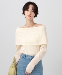 BAYFLOW | オフショルフラップニットプルオーバー(ニット/セーター)