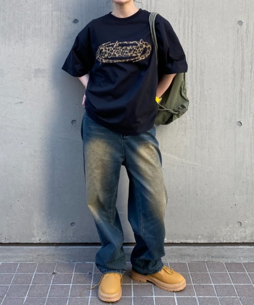 lilful(リルフル)の「【26年春夏新作】総柄生地 アップリケ半袖Tシャツ ドット/迷彩/レオパード(Tシャツ/カットソー・メンズ・ブラック/ブラック系その他/ホワイト系その他2/ブラック系その他2/ホワイト系その他/ホワイト・L/M)」の19枚目の写真