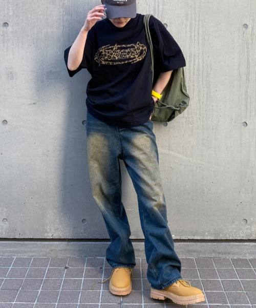 lilful(リルフル)の「【26年春夏新作】総柄生地 アップリケ半袖Tシャツ ドット/迷彩/レオパード(Tシャツ/カットソー・メンズ・ブラック/ブラック系その他/ホワイト系その他2/ブラック系その他2/ホワイト系その他/ホワイト・L/M)」の18枚目の写真