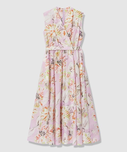 ANAYI（アナイ）の「ペイントフラワープリントフレア ワンピース（ワンピース・レディース・ブラウン/ピンク・38/36/34）」の10枚目の写真